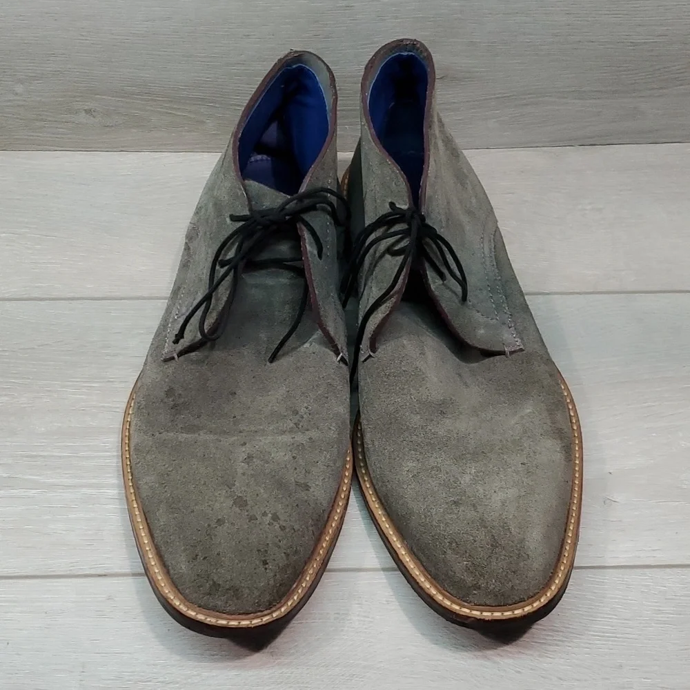 Ted Baker London Mens Linnus Ankle High Tip Suede Chukka Boots shoes sz 11.5